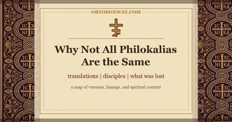 Why Not All Philokalias Are the Same: A Map of Translations, Disciples, and What Was Lost Along the Way