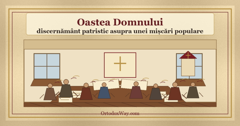 Oastea Domnului ca adunare paralelă într-o casă, cu oameni cântând în afara cadrului liturgic ortodox