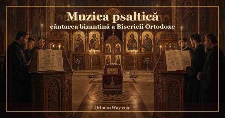 Două strane într-o biserică ortodoxă unde se cântă muzică psaltică bizantină