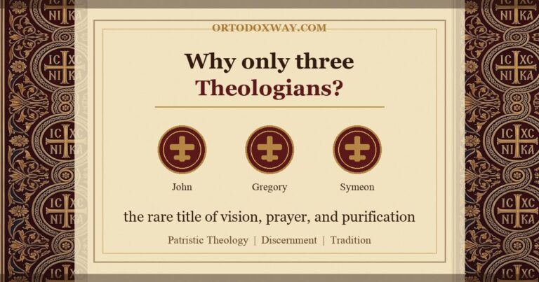 Why are there only three Theologians in the Orthodox Church?
