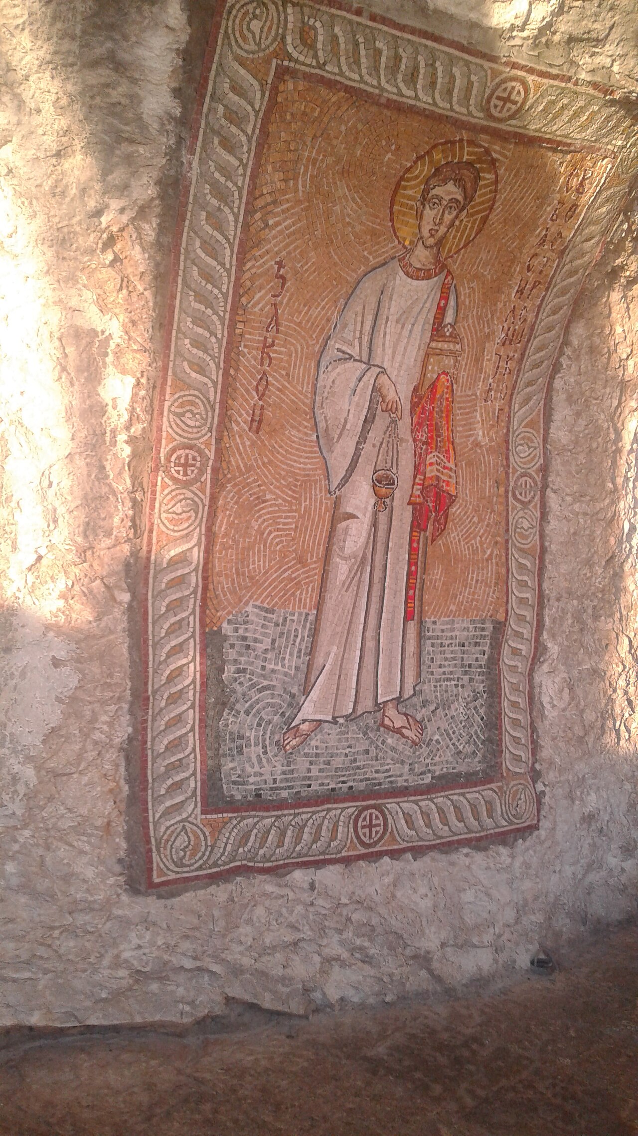 Mozaic vechi din mănăstirea de sus de la Ostrog