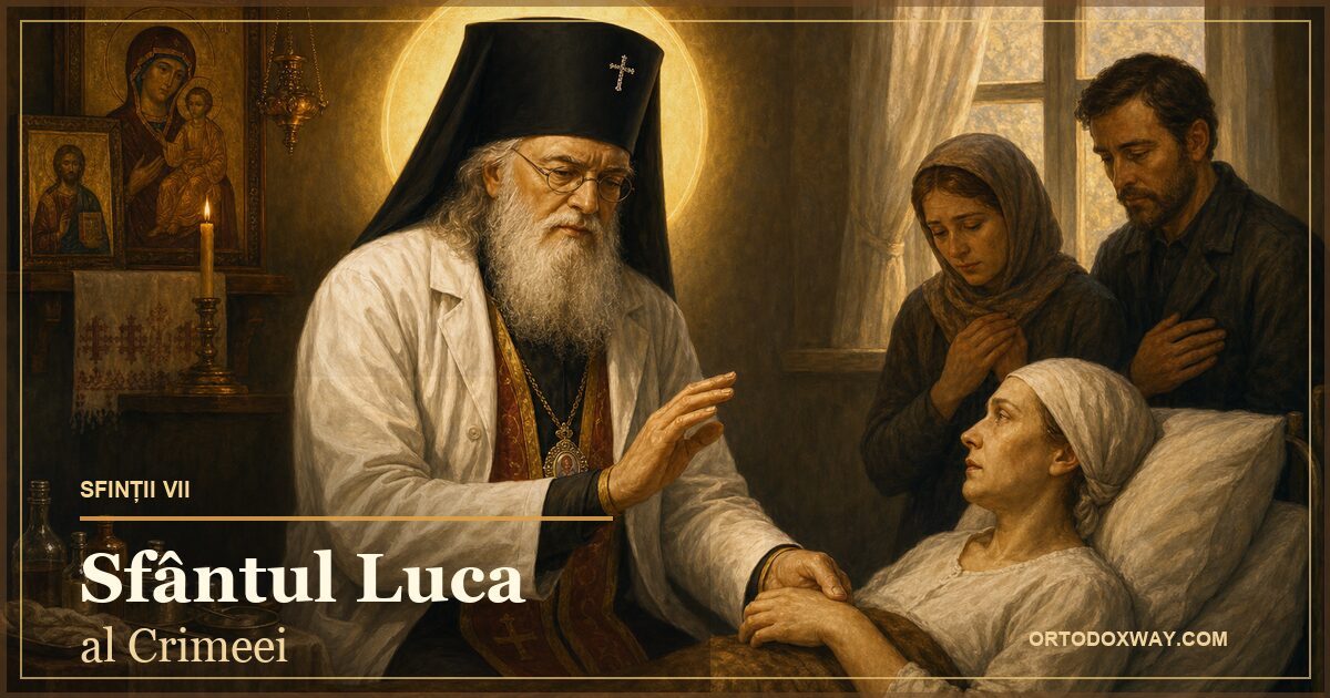 Sfântul Luca al Crimeei vindecând bolnavi