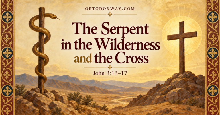 The bronze serpent raised in the wilderness and the Cross, prefiguration and fulfilment in John 3:13–17.