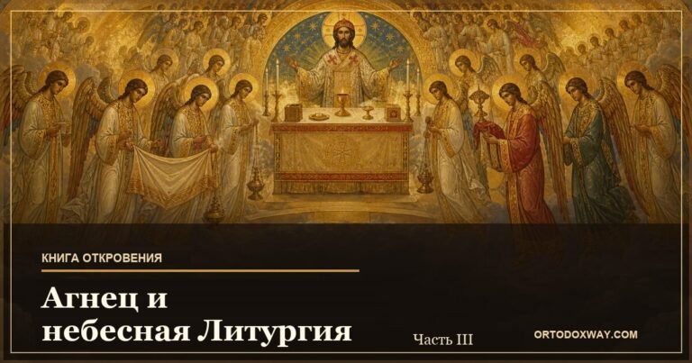 Небесная Литургия: Христос — Великий Архиерей и Ангелы, служащие вокруг алтаря