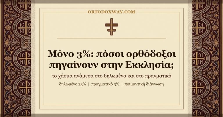 Πόσοι ορθόδοξοι πηγαίνουν, τελικά, ακόμη στην Εκκλησία;